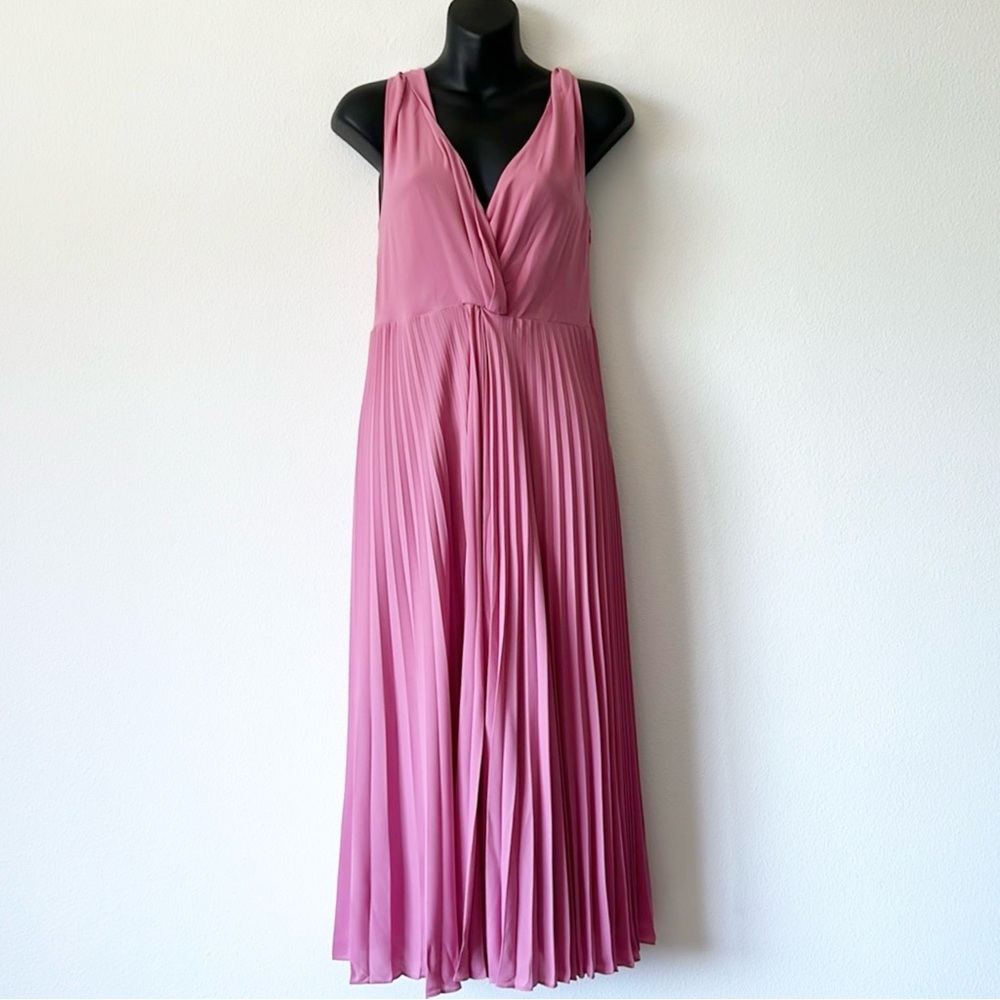 Vince Twist Front Pleated Midi Dress - Picture 2 of 16
